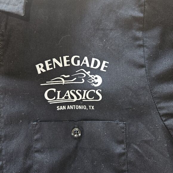 Dickies Renegade Classics Work Shirt Motorcycle Garage Button Front Size M - Picture 7 of 7